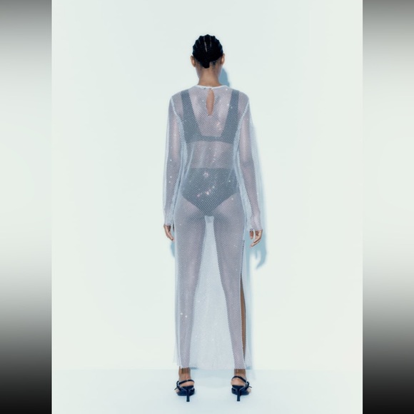 RHINESTONE MESH DRESS - Picture 6 of 10